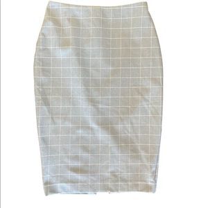 Express Pencil Skirt Gray with Pink Checker Print size 2